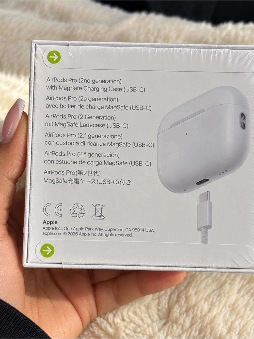 Apple AirPods Pro (2nd Generation) - White Charging Case with USB-C
